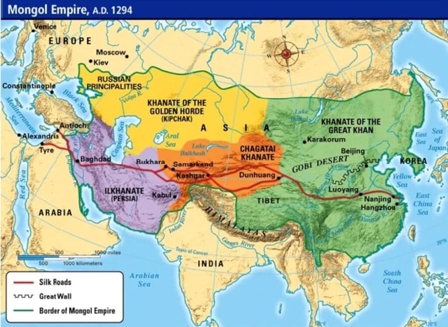 Click to enlarge russia history mongol empire map golden horde