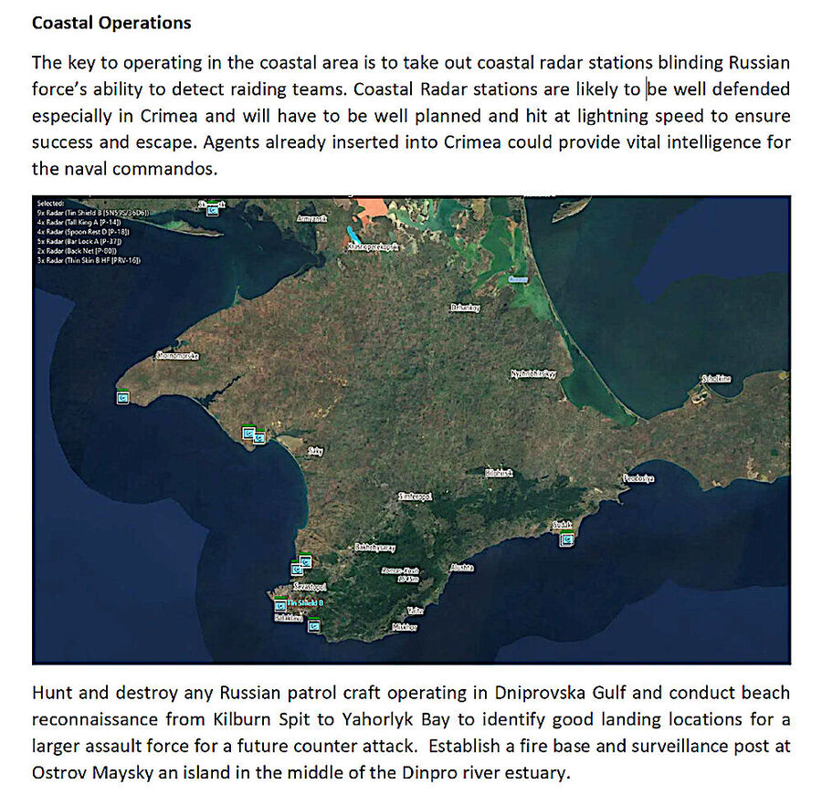 Coastal operations map