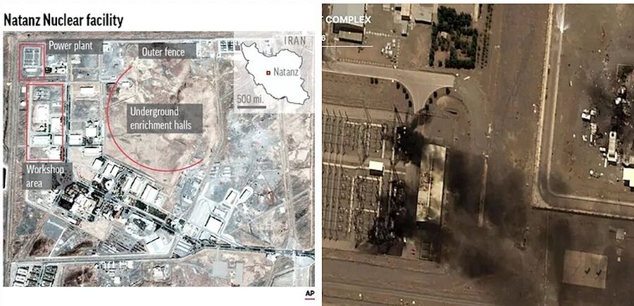 nantez nuclear facility iran israel missile strike