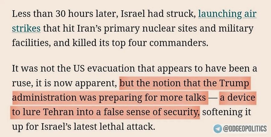comment trump mislead iran israel strikes