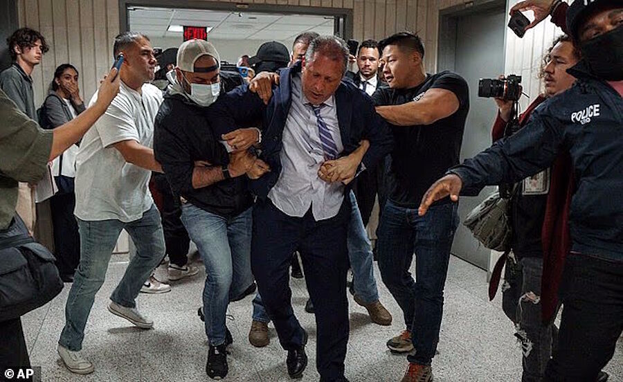 Brad Lander arrest assaut immigration officer