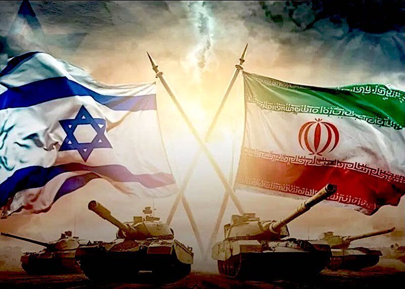 Click to enlarge IsraliIranian flags