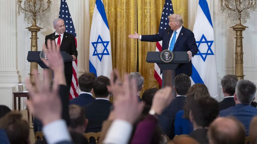 trump netanyahu israel us maga