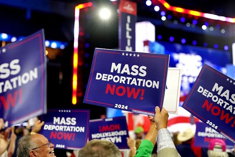Click to enlarge deport illegals signs rnc convention gop