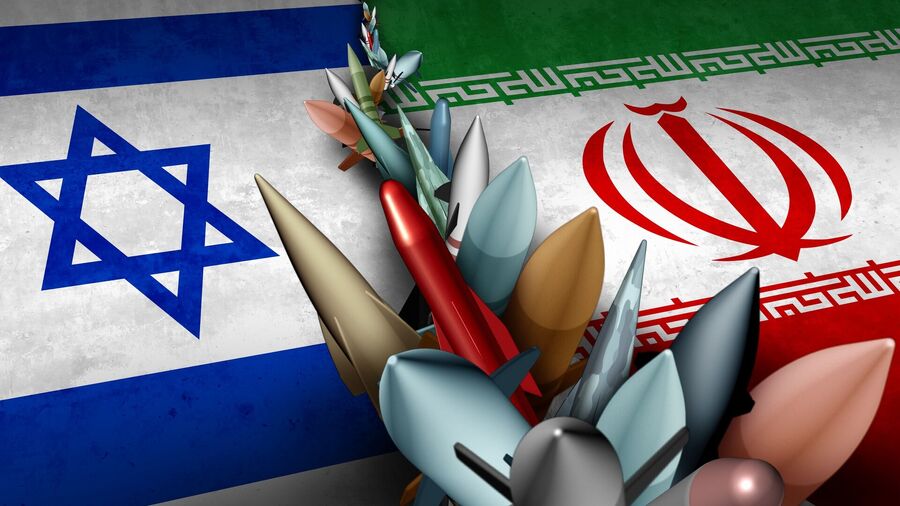 Click to enlarge Israel and Iran flags