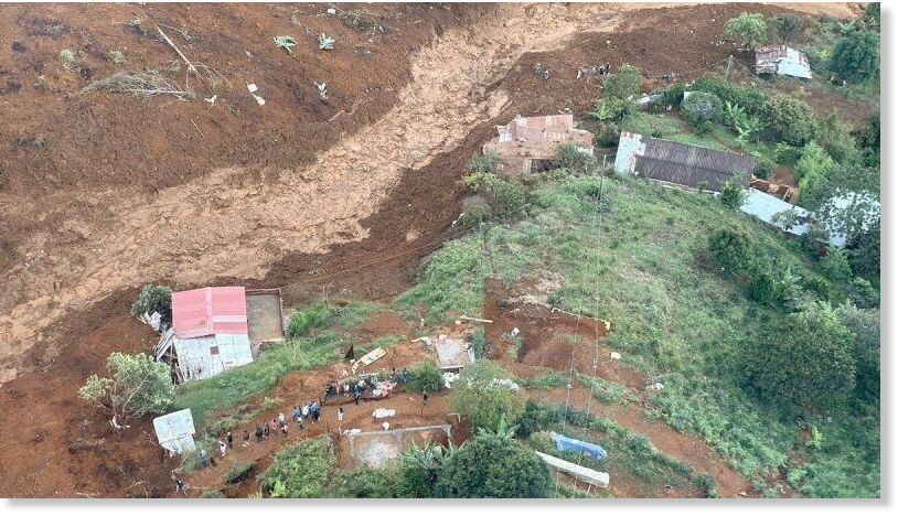 Click to enlarge People gather at the site of a landslide in Bello, Antioquia, Colombia June 24, 2025.