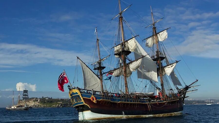 replica hms endeavor captain cook