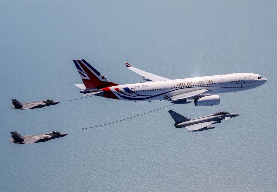 RAF VIP Voyager fuel tanker air to air