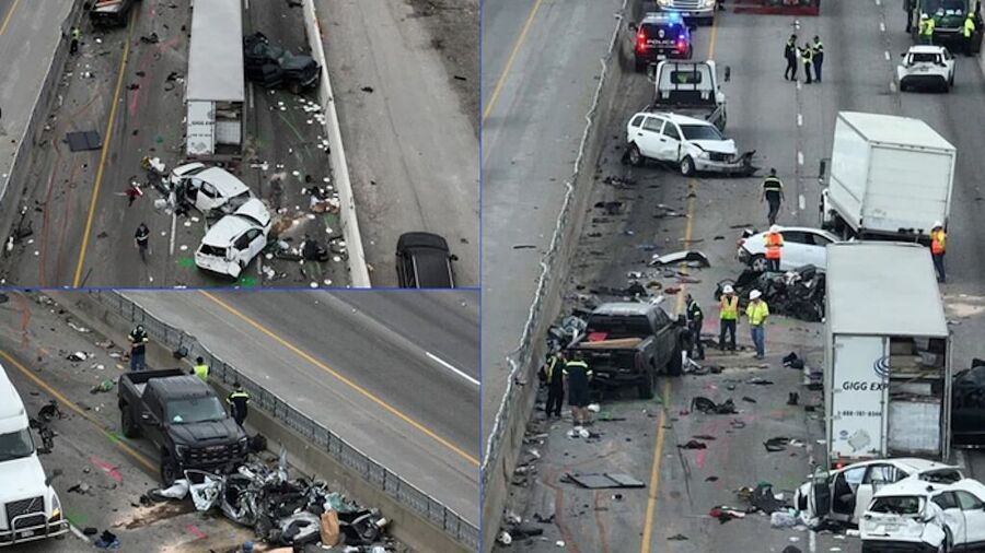 truck crashes migrants no english