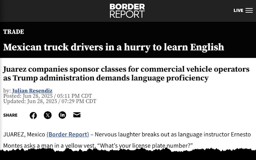 Click to enlarge migrant truck drivers learn english