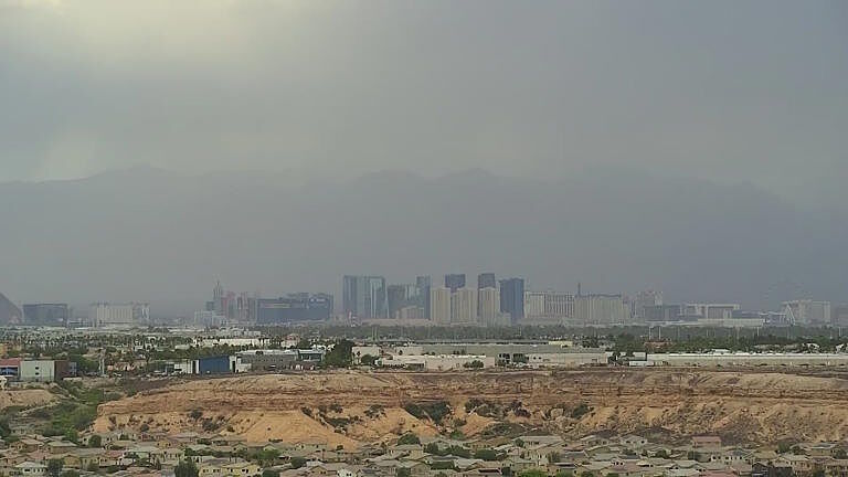 dust storm las vegas power outage downed poles