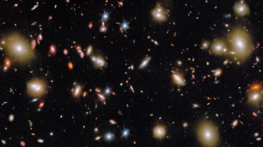 Click to enlarge starfield galaxies james webb space telescope JWST
