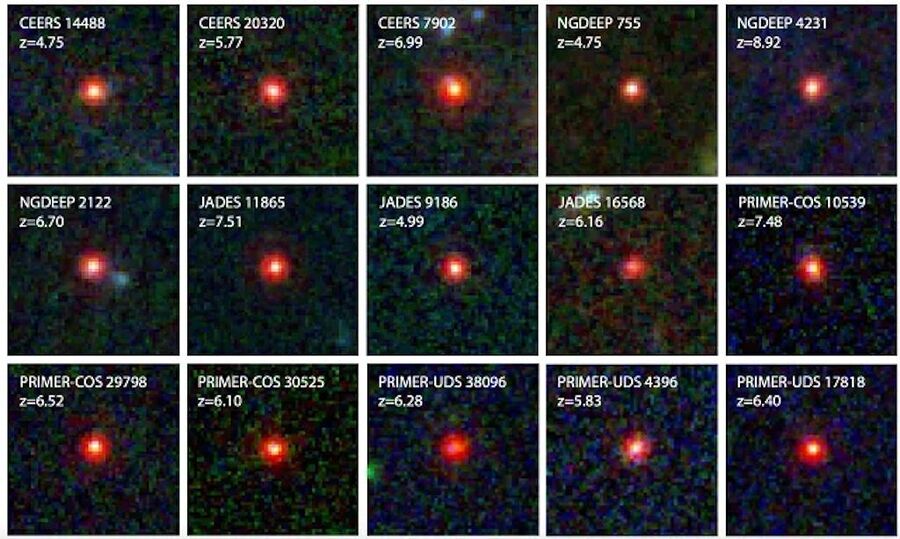 Click to enlarge little red dot galaxies JWST early universe formation