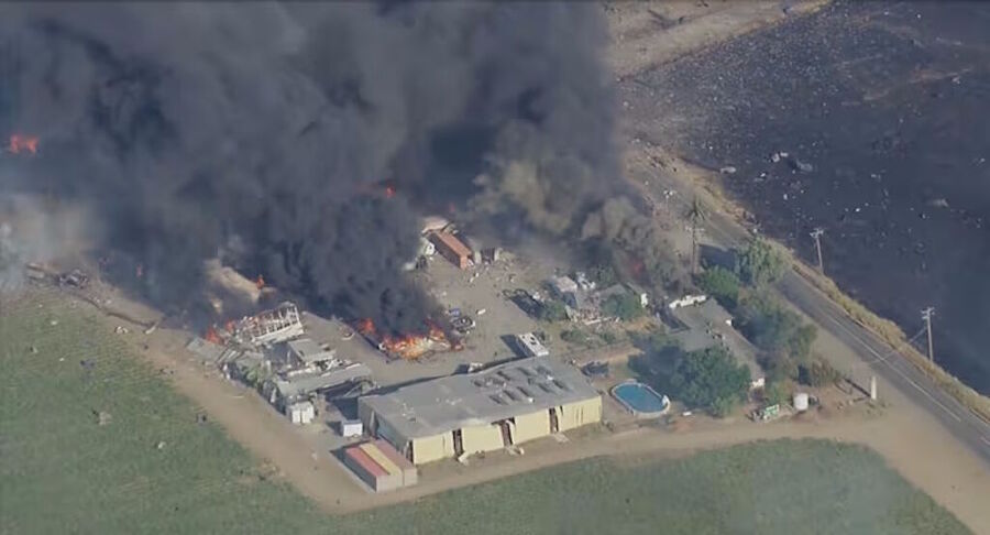 Click to enlarge firework factory explosion california