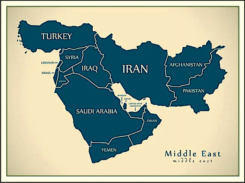 Middle east map