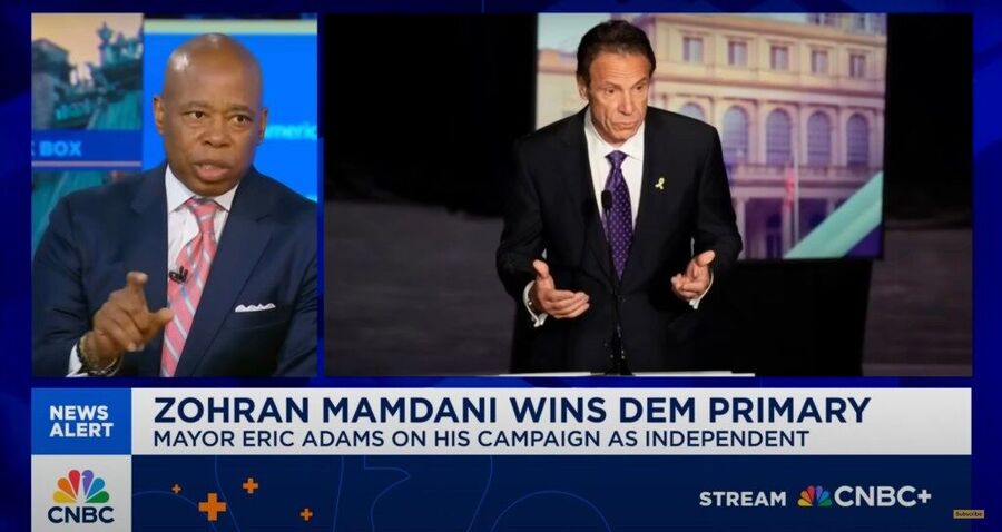 Eric Adams and Andrew Cuomo new york city mayor race
