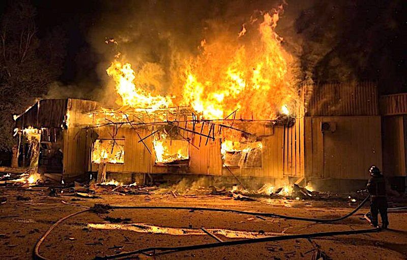 Structure fire in Donbass