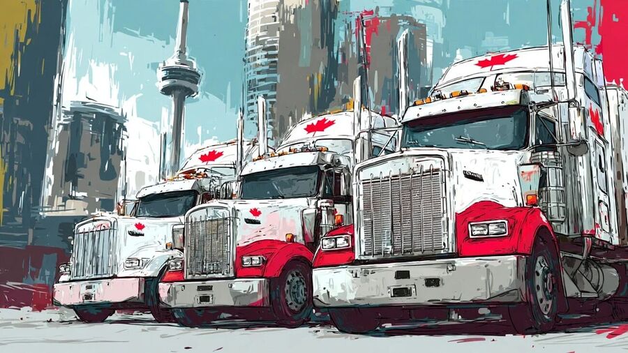 painting freedom trucker convoy canada