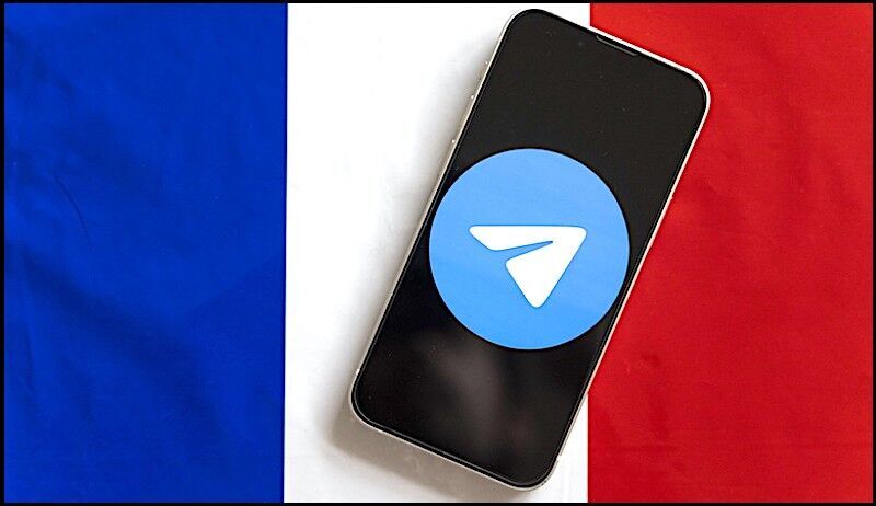 Telegram and flag