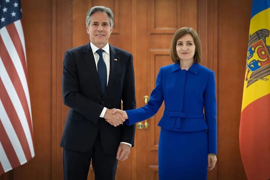 Click to enlarge maia sandu blinken nato cooperation moldova