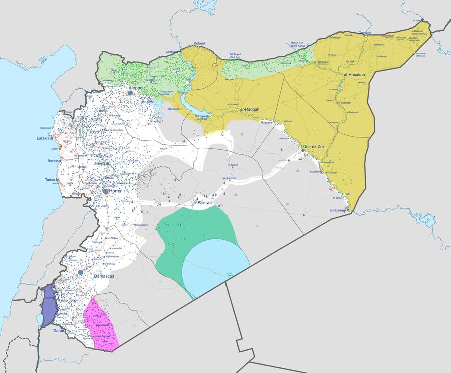 Click to enlarge Map of Syria