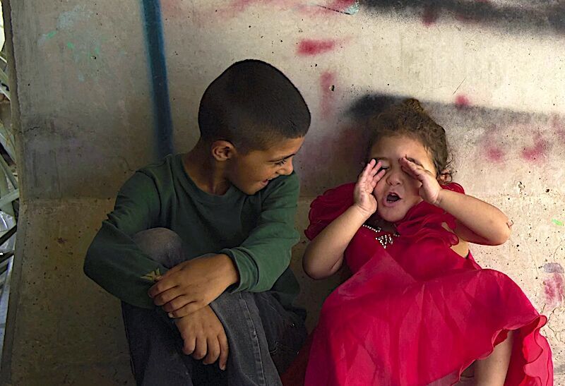 Siblings in shelter