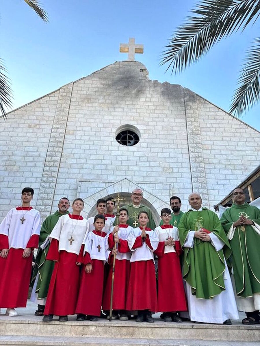 holy family church gaza tank attack israel