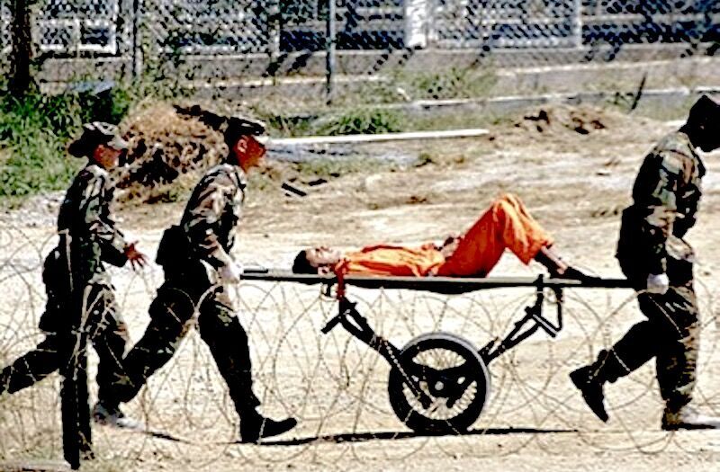 Click to enlarge man on stretcher