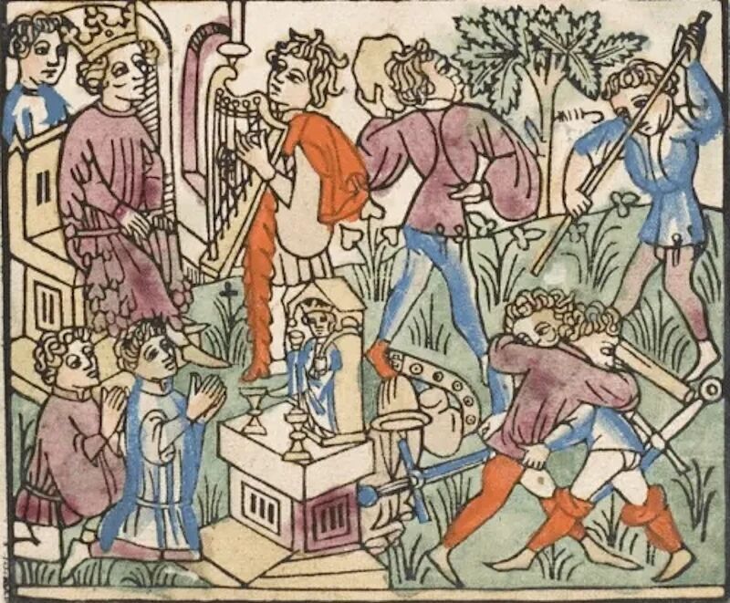 Click to enlarge minstrals middle ages musicians