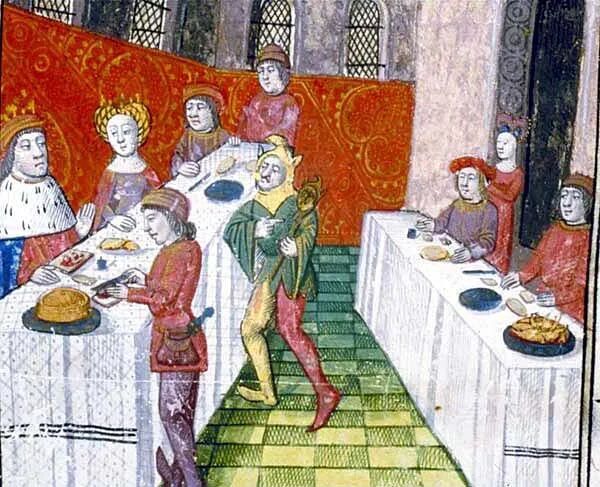 Click to enlarge middle ages minstrals musicians court
