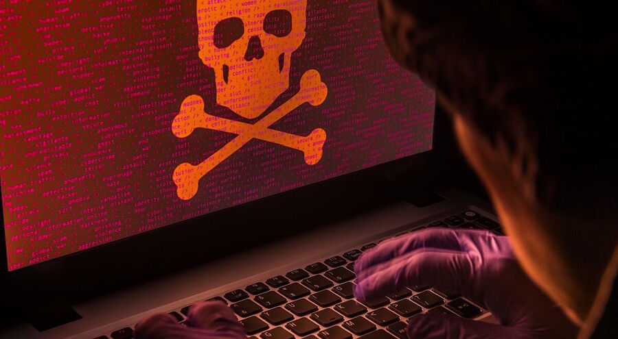 computer skull dark web child trafficking porn