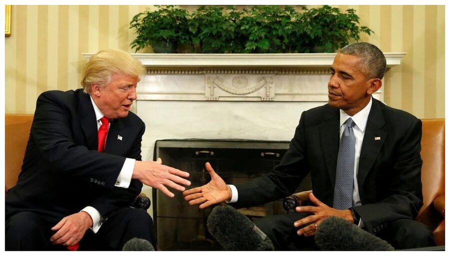 Click to enlarge DJT and Obama