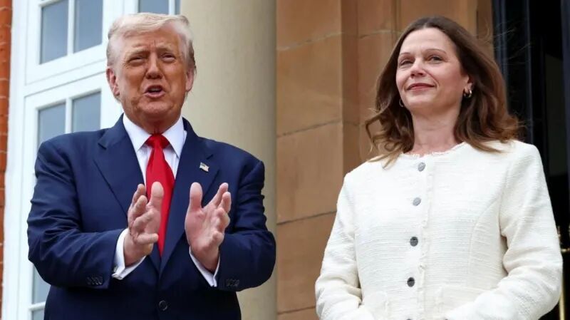 Victoria Starmer stood alongside Trump
