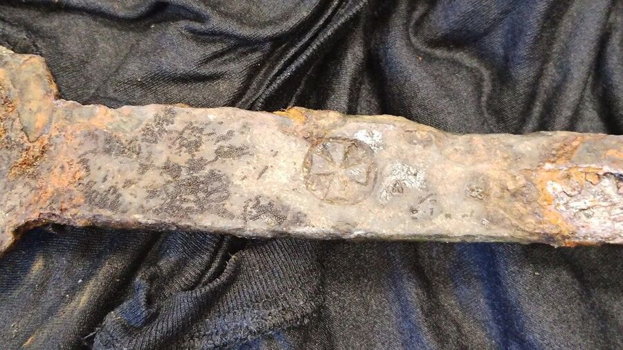 Click to enlarge medieval sword found poland river fisherman