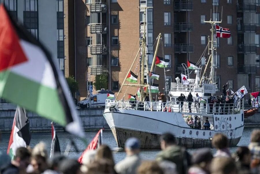 Click to enlarge multi ship flotilla gaza global sumoud