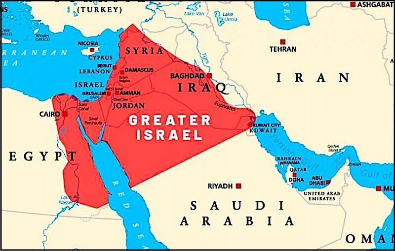 Click to enlarge Greater Israel map