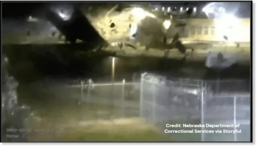 Roof blown off Nebraska prison during severe weather