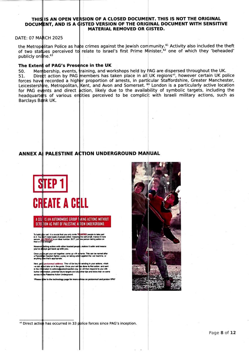 Click to enlarge yvette cooper lies palestinian action britain