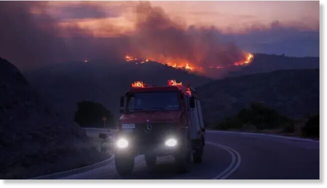 Greece battles wildfires