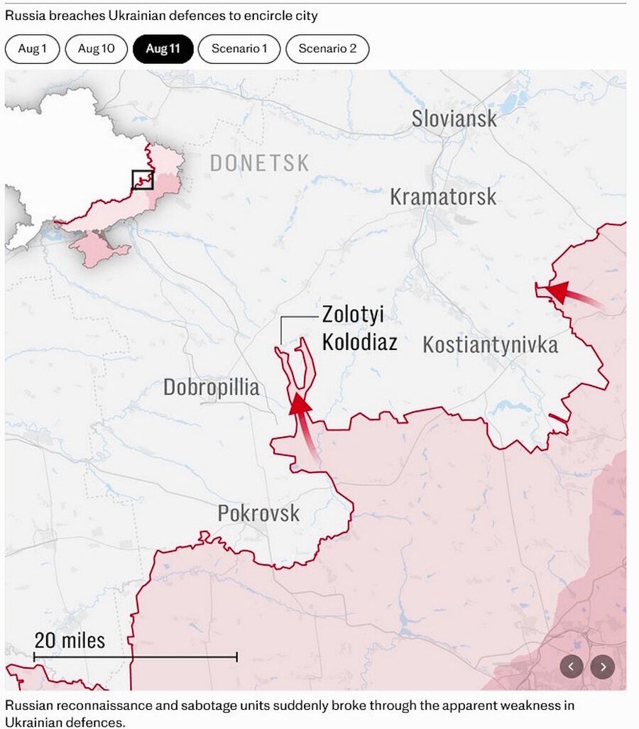 russia breakthough ukraine pekrosk