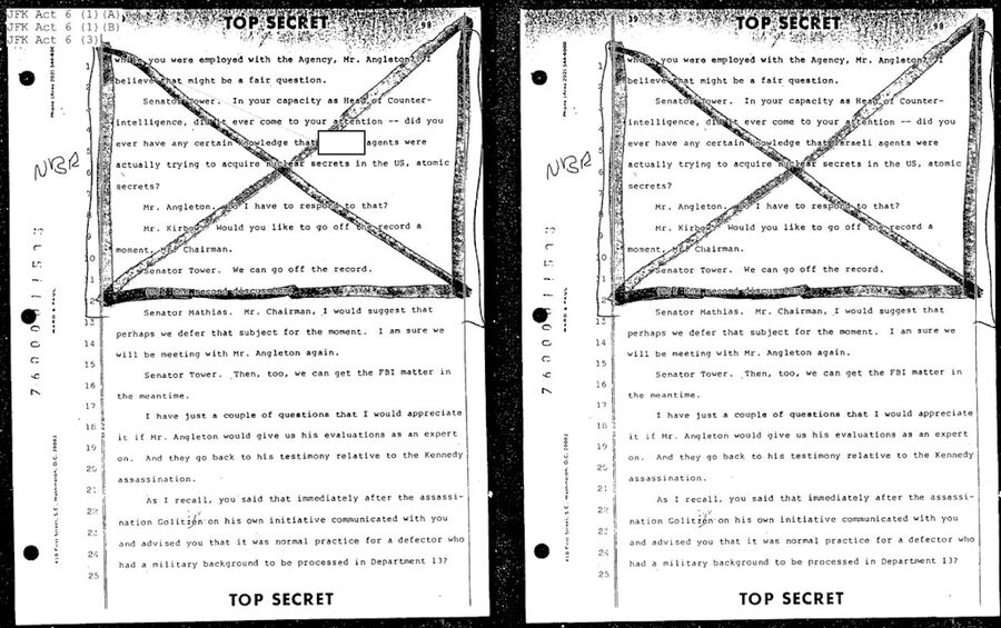 angleton lie congress  cia israel nuclear weapons lie betray us