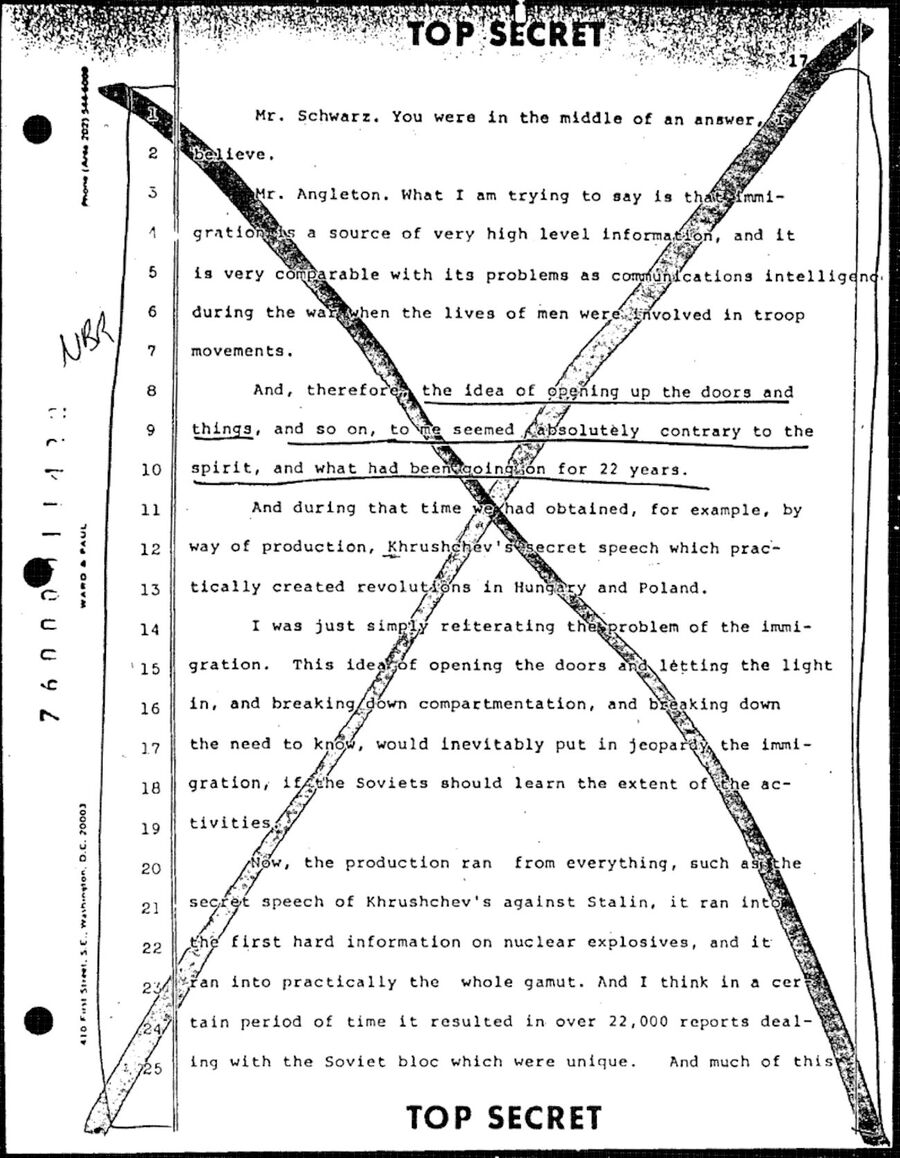 angleton downfall colby cia israel nuclear weapons lie betray us