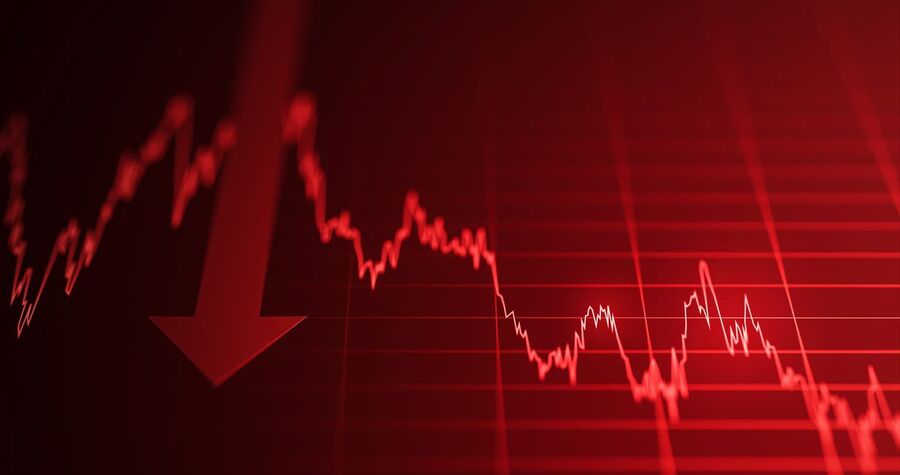 stock market plunge drop graphic