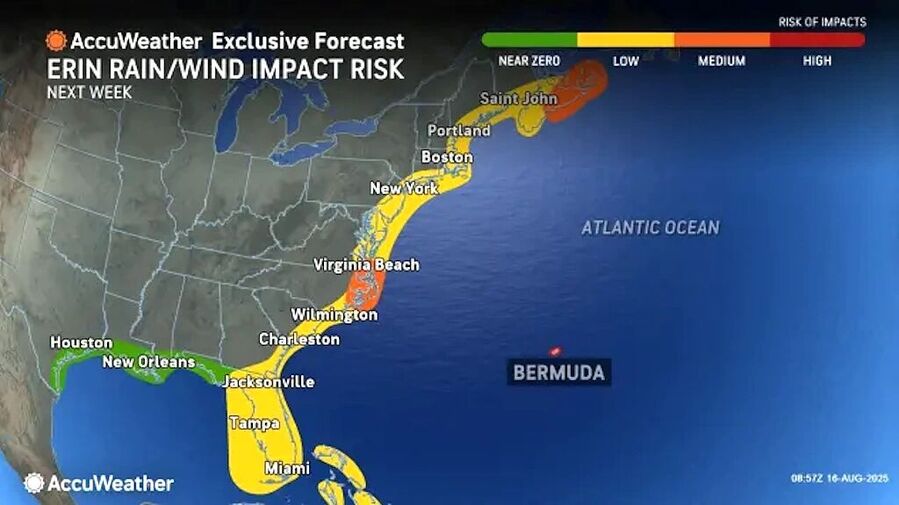 Click to enlarge hurricane erin coastal flood risk