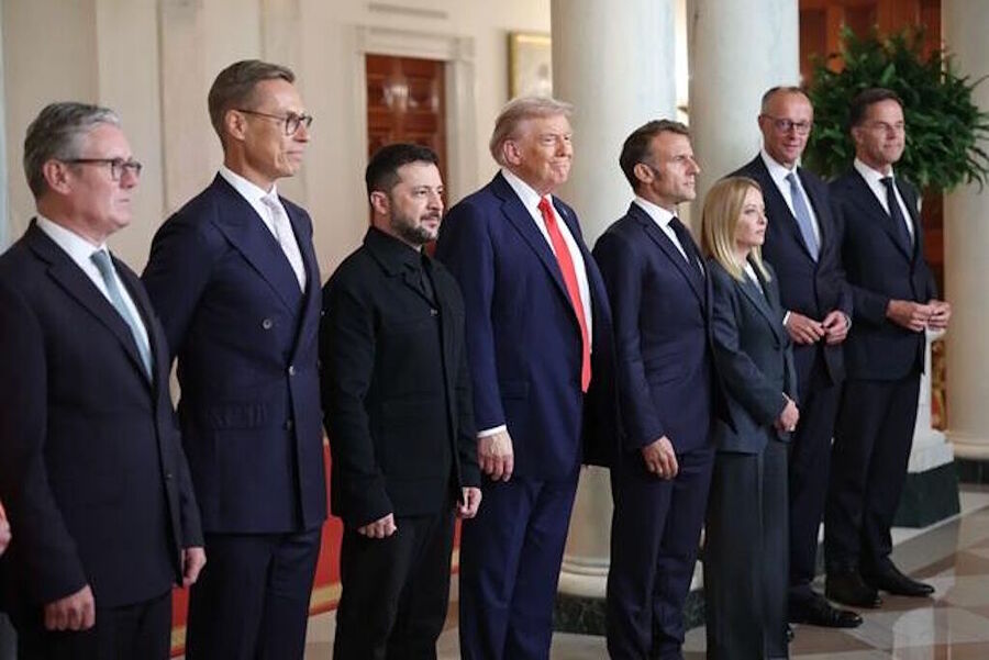 Click to enlarge trump zelensky white house peace plan european union leaders