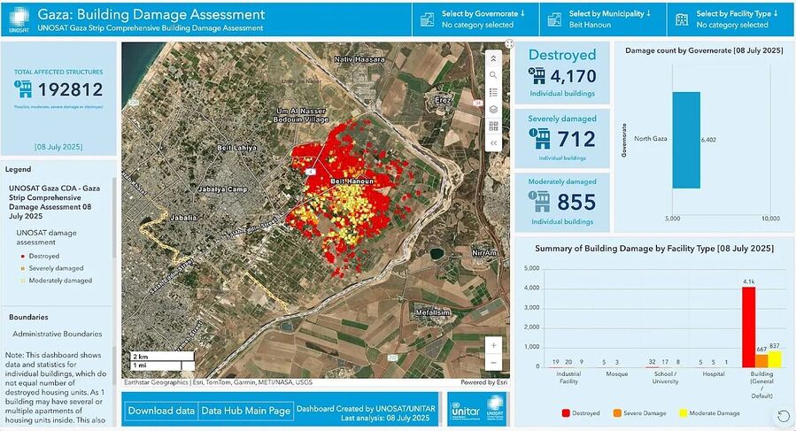 Click to enlarge beit hanoun gaza complete destruction idf