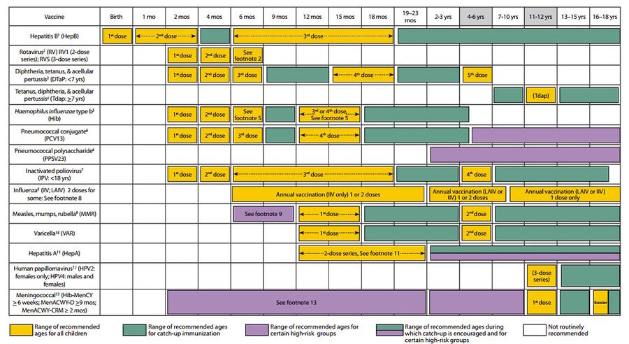aap recommendation child vaccine schedule
