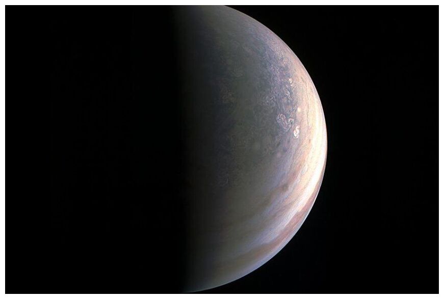 north polar region of Jupiter