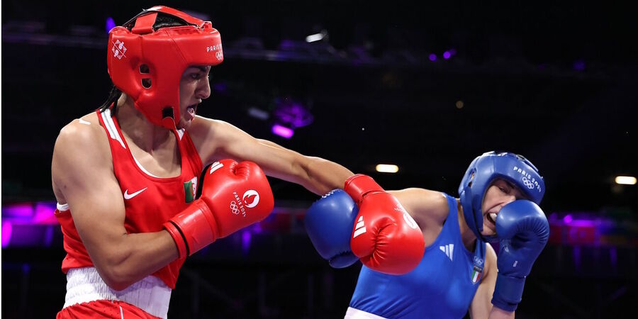 Click to enlarge Imane Khelif man women's boxing olympics cheating