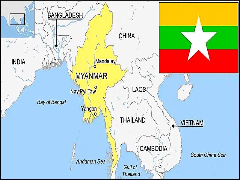 Click to enlarge map Myanmar